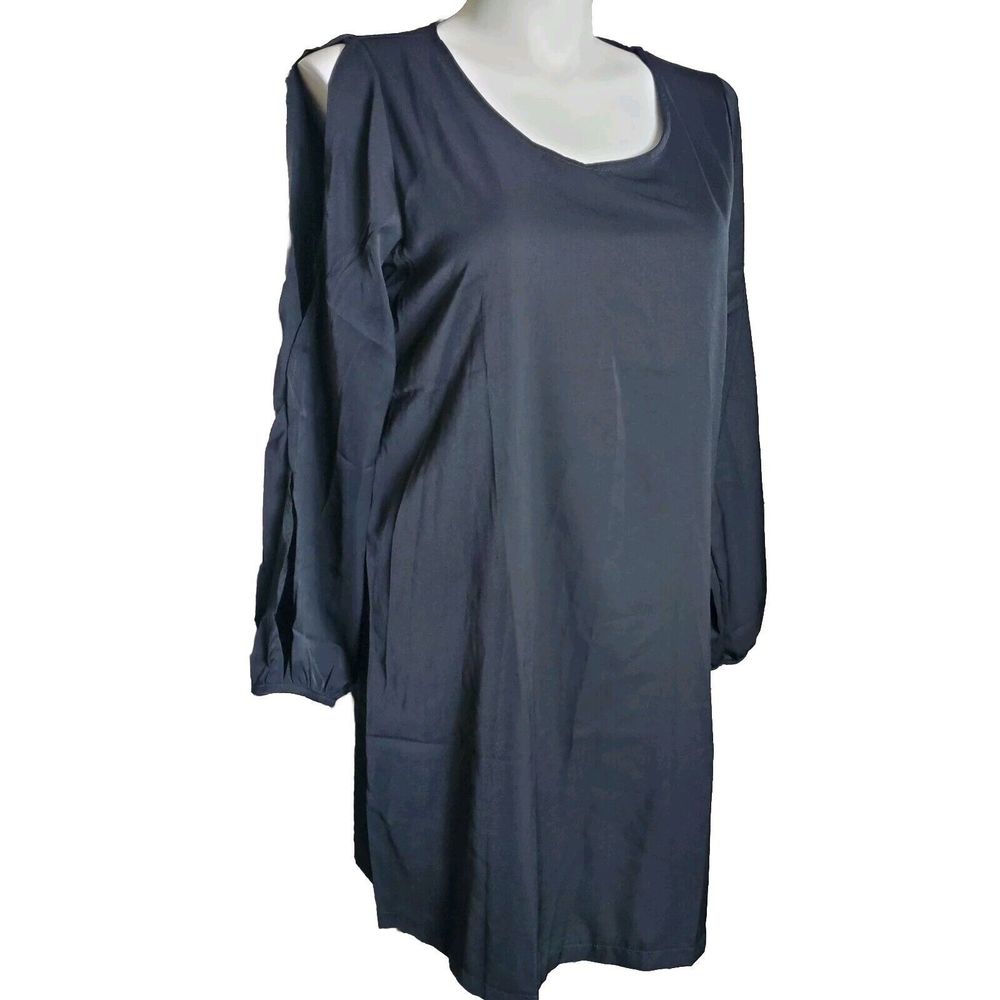 Just Fashion Now Black Cold Shoulder Sleeve Dress Size (2XL)